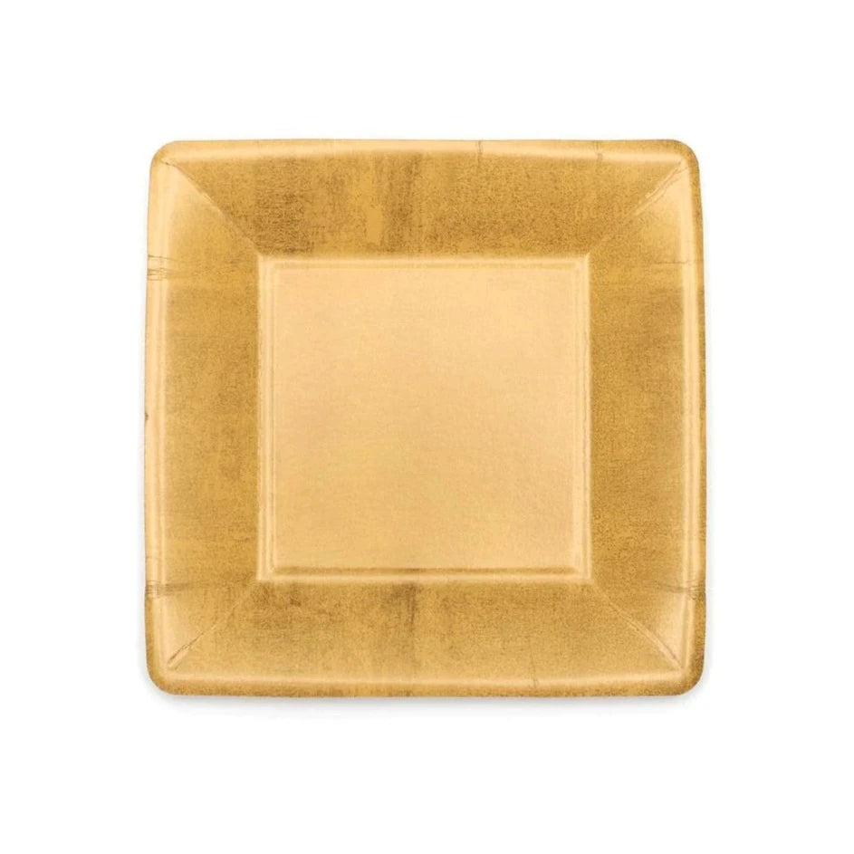 thumbnail image 2 of Caspari Green And Blue Salad & Dessert Plates - 8-Inch, 8 Plates Per Pack, Disposable Elegance 2 of 10