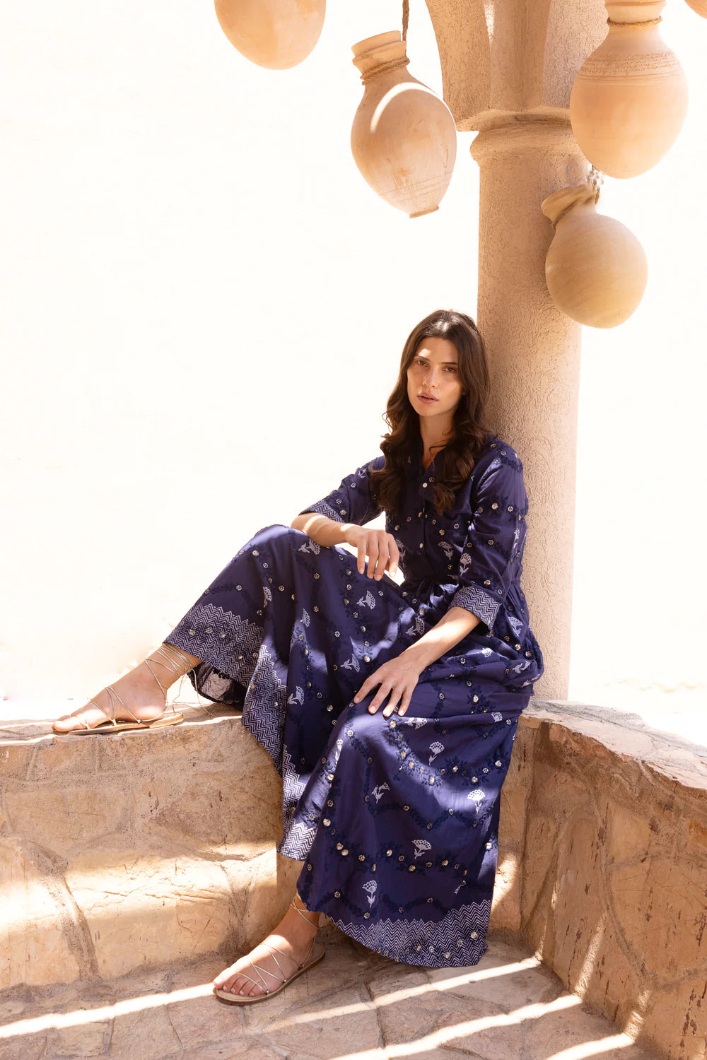 Cinched Shirt Dress Maxi 2 Colorways