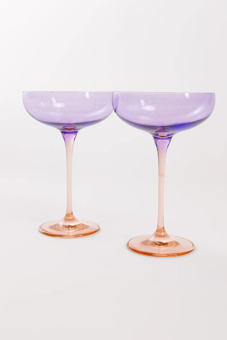 Estelle Colored Champagne Coupe Stemware, Assorted  Farm Basket LLC
