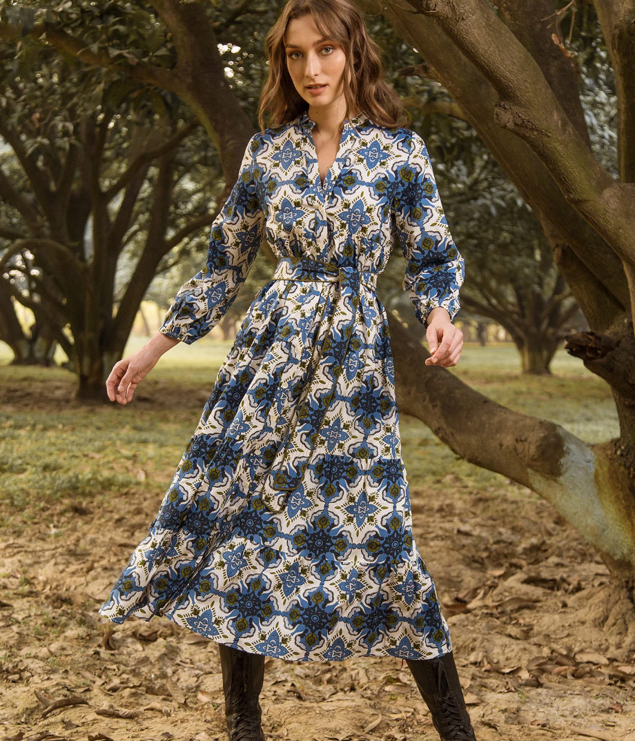 Valerie embroidered maxi shop dress