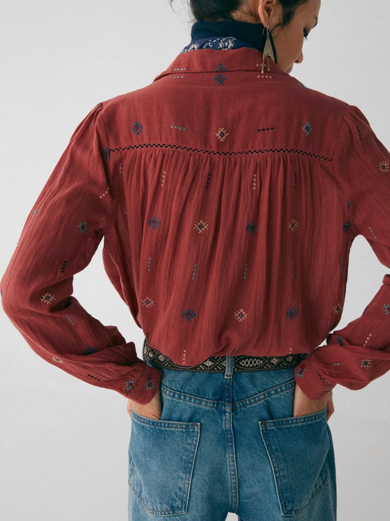 Berenice Blouse Tetris Farm Basket LLC