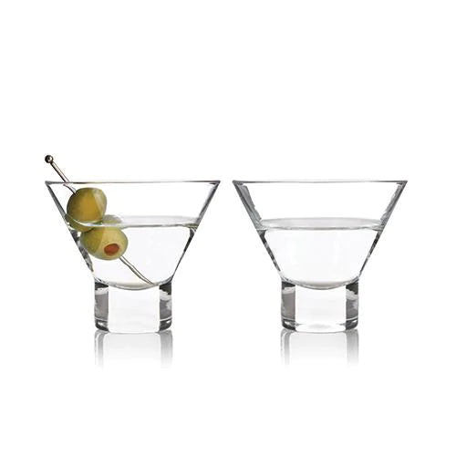 Heavy Base Crystal Martini Glasses Set of 2 – Farm Basket LLC