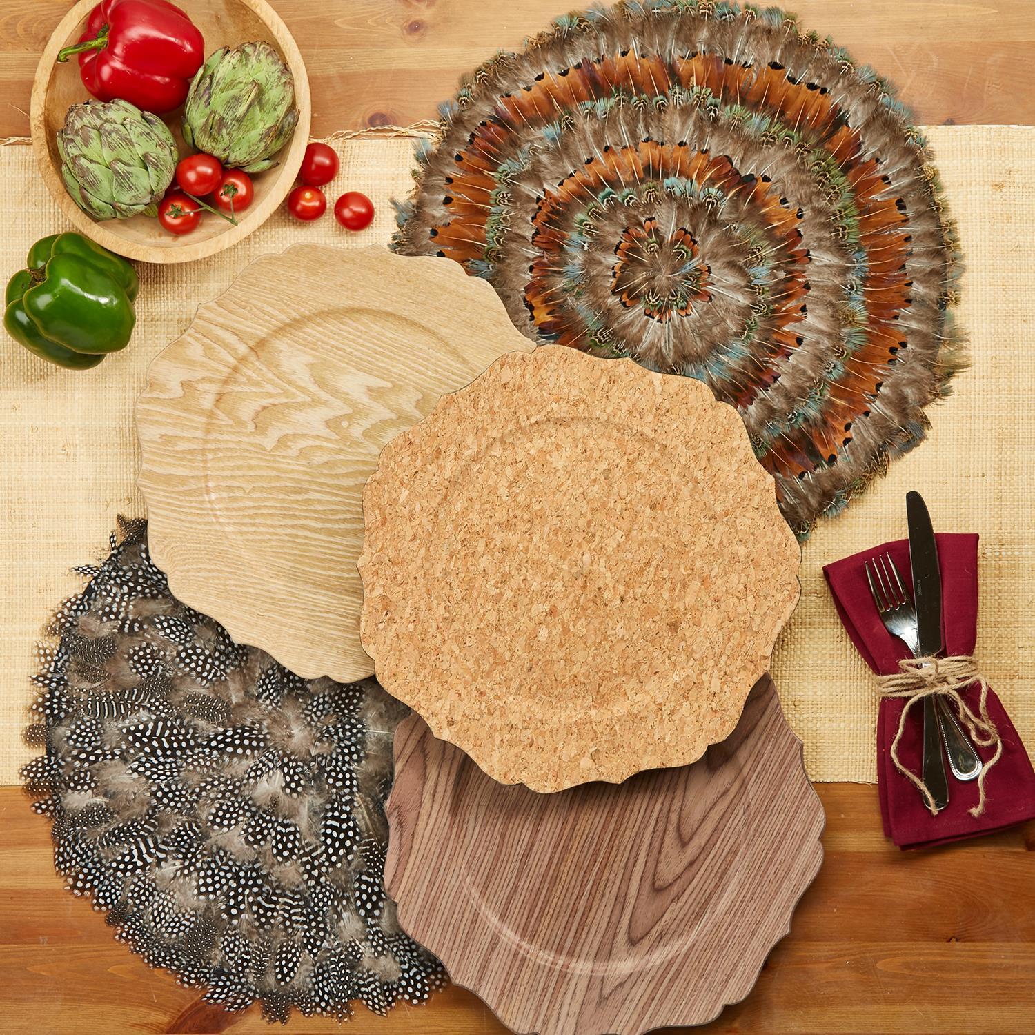Pheasant Feather Placemat  Table Terrain Dining Tablescapes and