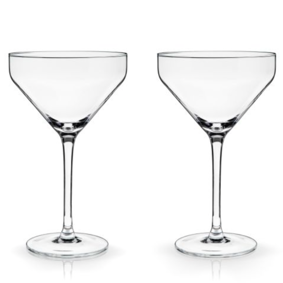 Angled Martini Glasses Set of 2