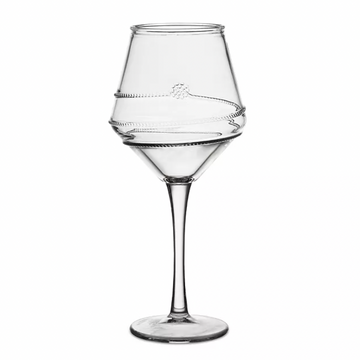 White Rattan Stemless Wine Glass